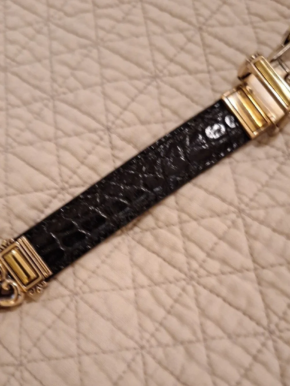 Brighton Black Women's Skinny Belt with Gold/ silver Accents